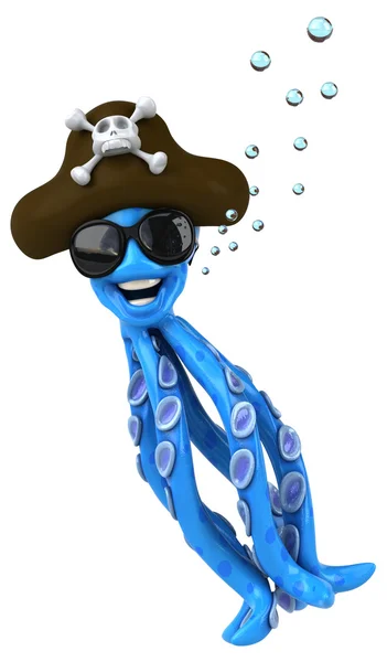 Funny cartoon octopus — Stock Photo, Image