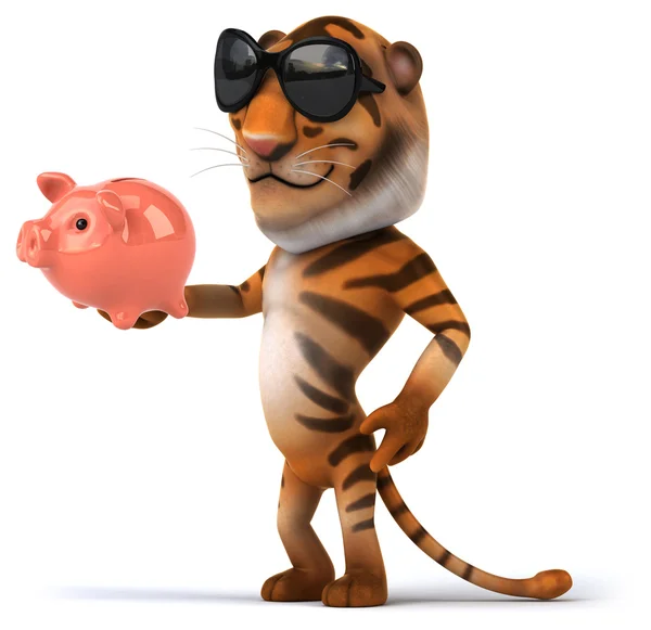 Funny cartoon tiger — Stock Photo, Image