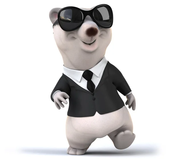 Funny white bear — Stock Photo, Image