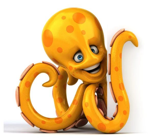 Смешной мультяшный осьминог — стоковое фото