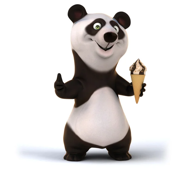 Vtipná kreslená panda — Stock fotografie