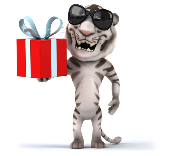 Funny cartoon tiger — Stock Photo, Image