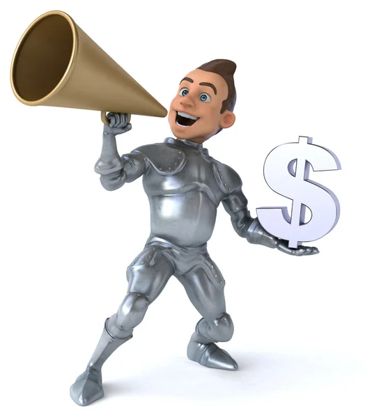 Fun cartoon knight — Stock Photo, Image