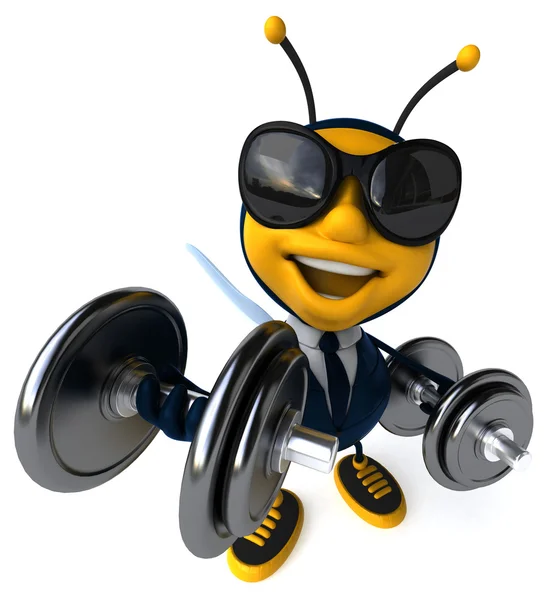 Vtipné kreslené včela — Stock fotografie