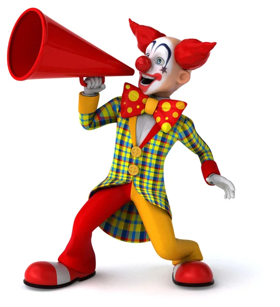 Divertente clown cartone animato — Foto Stock