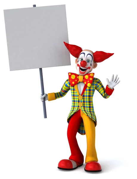 Spaß Cartoon Clown — Stockfoto