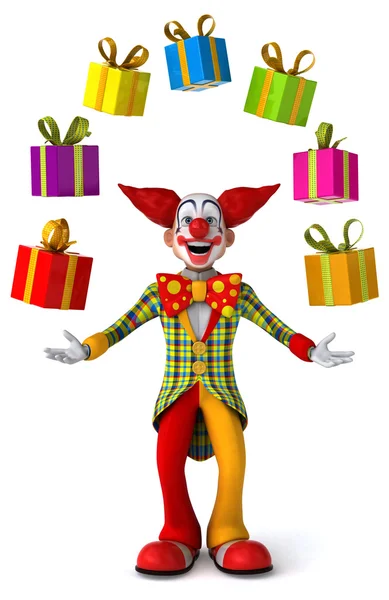 Fun cartoon clown — Stock Photo, Image