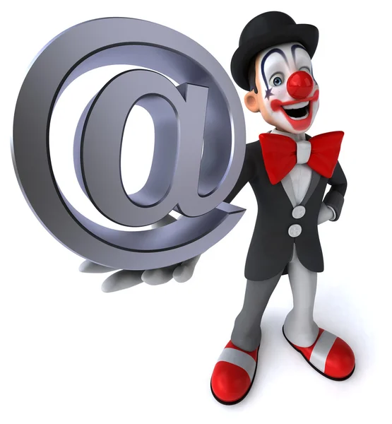 Fun cartoon clown — Stock Photo, Image