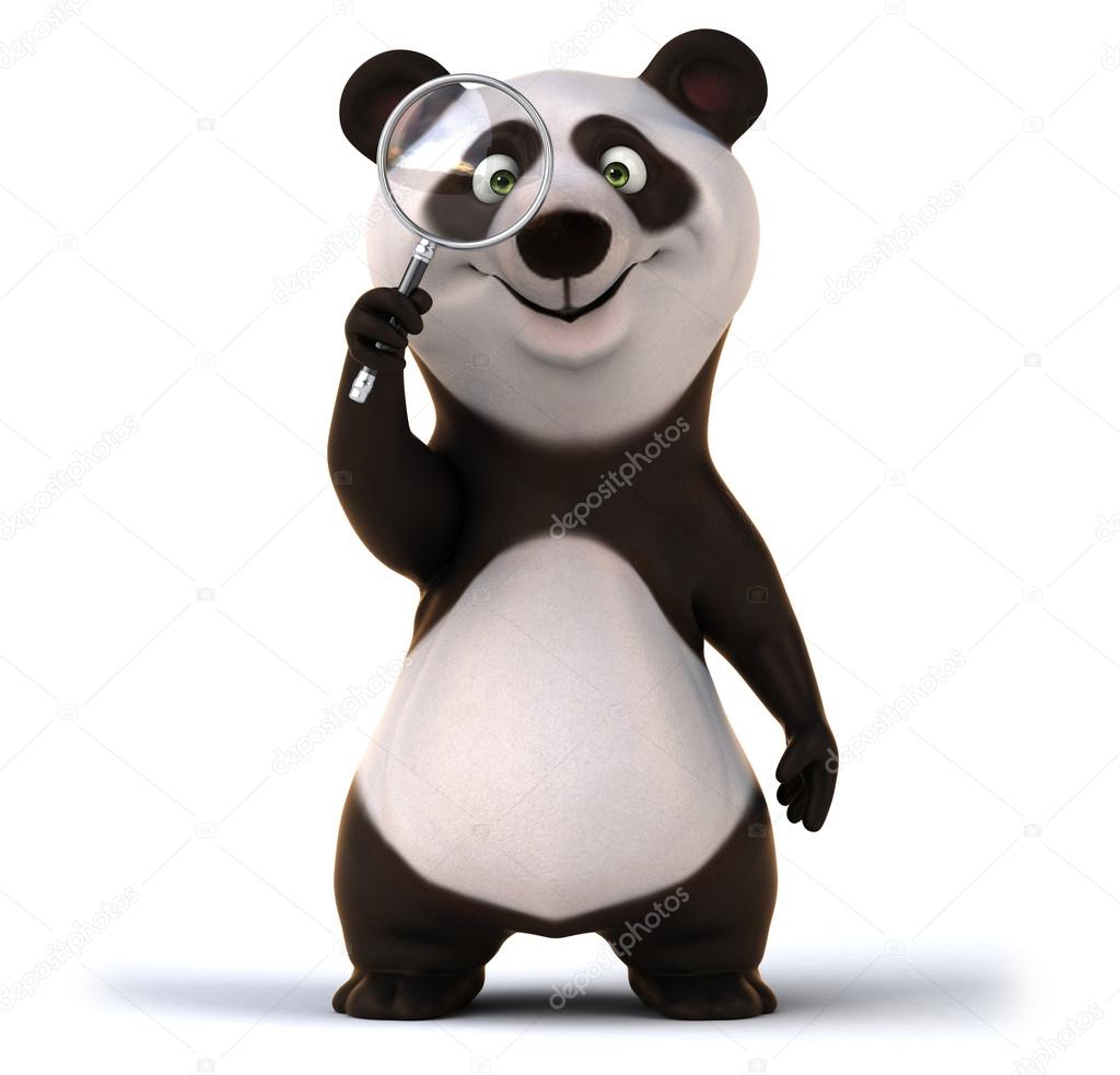 Funny cartoon panda