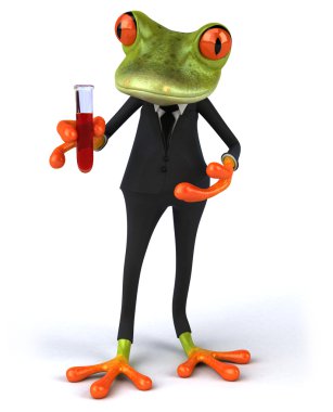 komik karikatür kurbağa