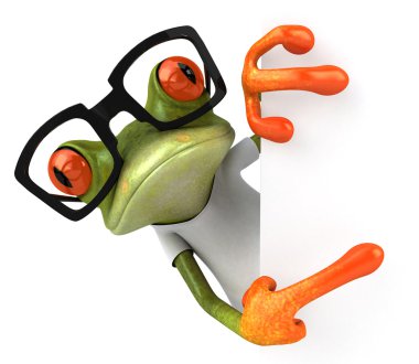 Kurbağa beyaz t gömlek