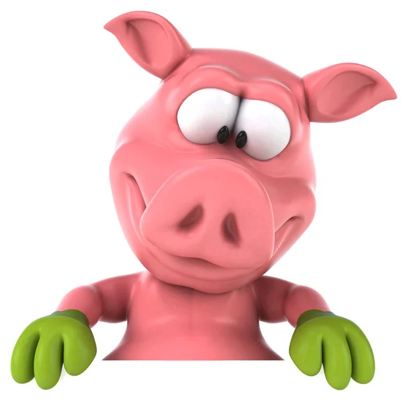 Eğlenceli çizgi film domuz — Stok fotoğraf