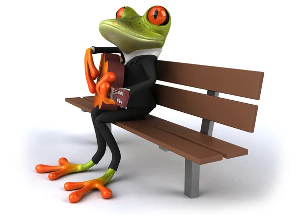 Fun cartoon frog — Stock Photo, Image
