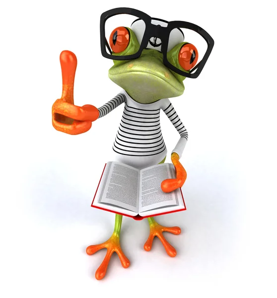 Lustiger Cartoon-Frosch — Stockfoto