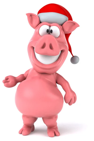 Весело мультфильм свинья — стоковое фото