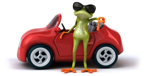 Fun cartoon frog — Stock Photo, Image