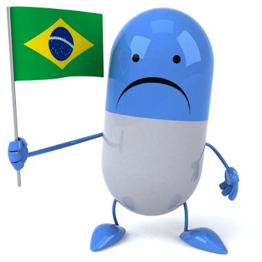 çizgi film hap bayrak ile