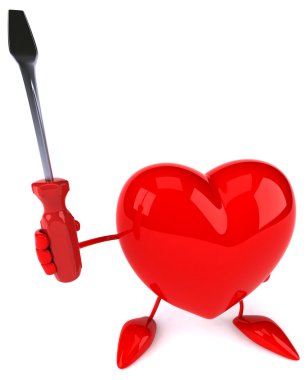 Eğlenceli çizgi film kalp