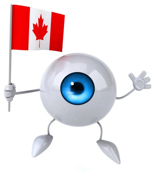 Cartoon eye with flag — Stock Photo, Image