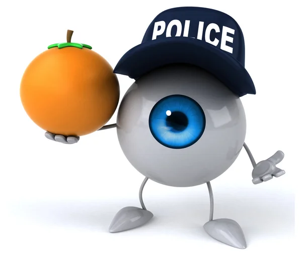 Fun eye with orange — Stock Photo, Image