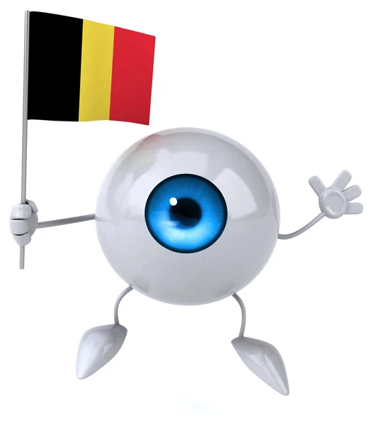 Cartoon oog met vlag — Stockfoto