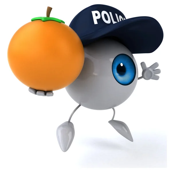 Fun eye with orange — Stock Photo, Image