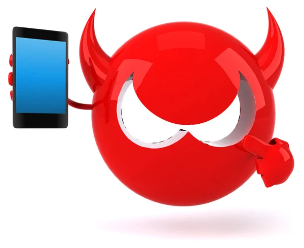 Fun cartoon Red Virus — Stock Photo, Image