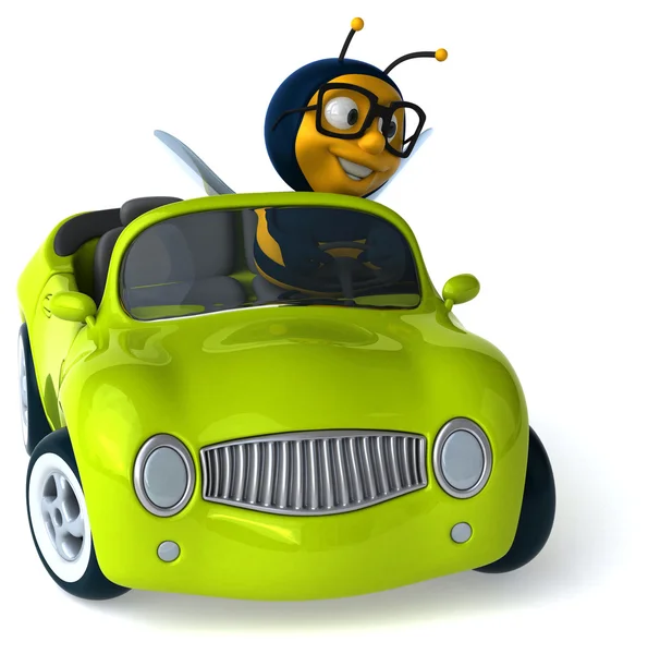 Arabada eğlenceli arı — Stok fotoğraf