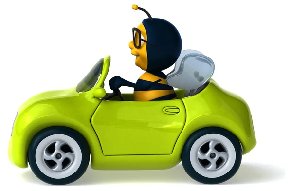 Leuk bee in auto — Stockfoto