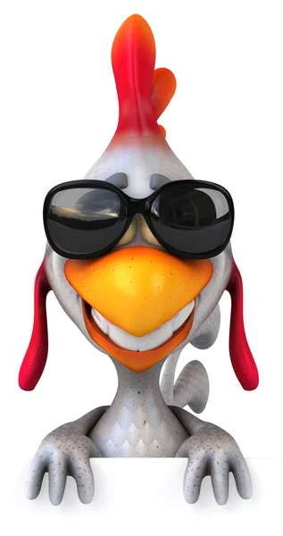 Fun cartoon chicken — Stock Photo, Image