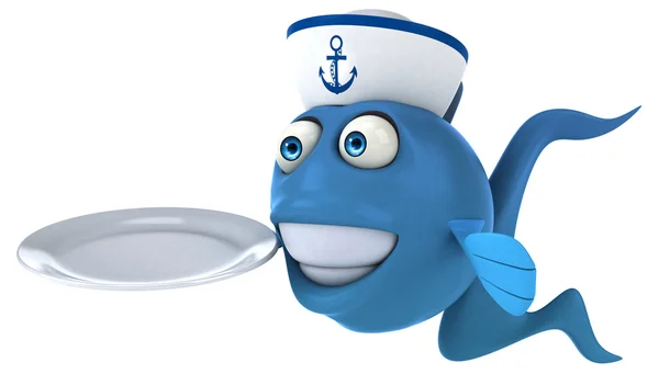 Funny cartoon fish — Stock Photo, Image