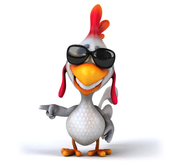 Divertente cartone animato pollo — Foto Stock