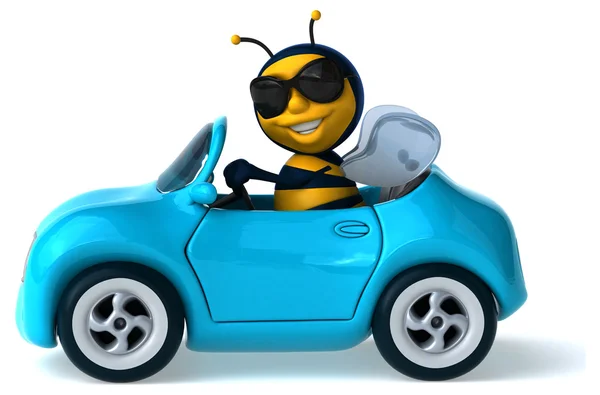 Zábavné včela v autě — Stock fotografie