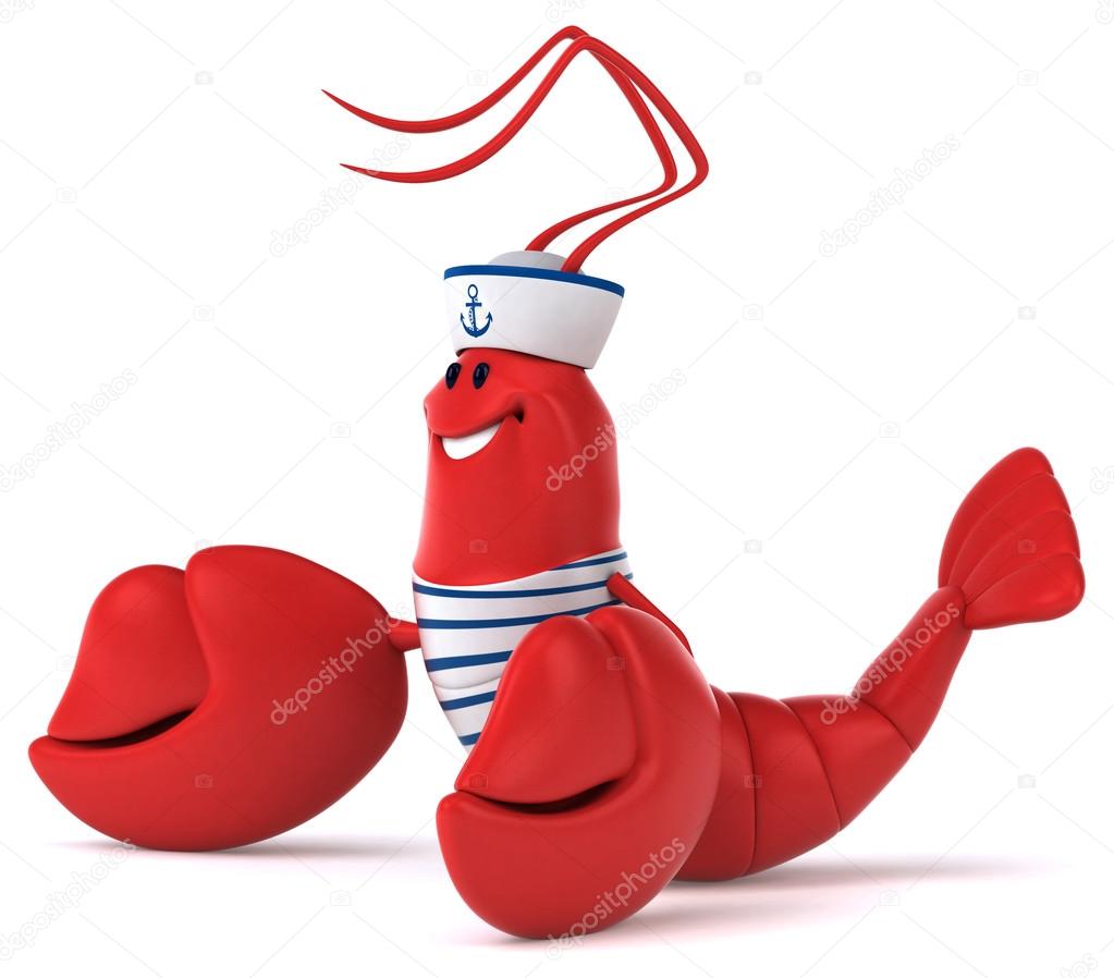 Fun cartoon lobster