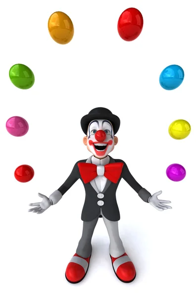 Fun cartoon clown — Stock Photo, Image