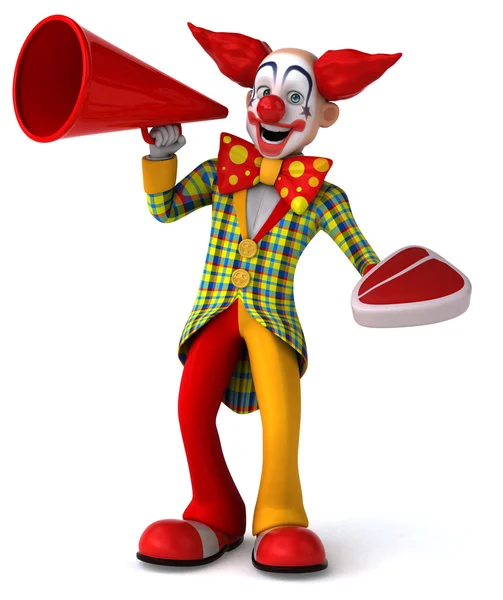 Divertente clown cartone animato — Foto Stock