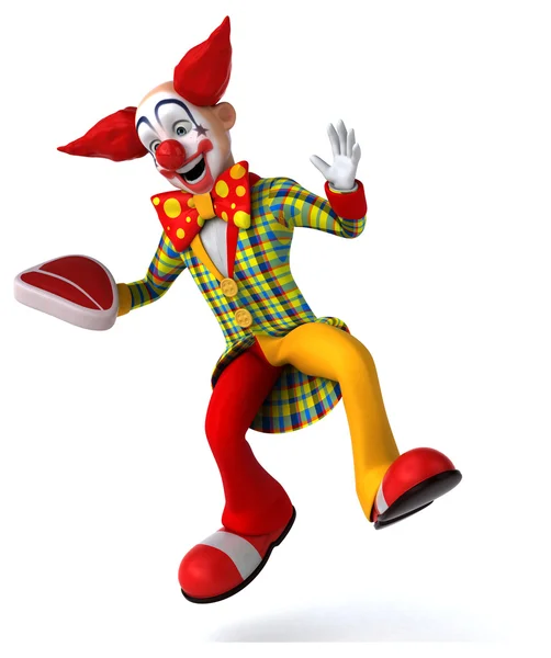 Leuke cartoon clown — Stockfoto