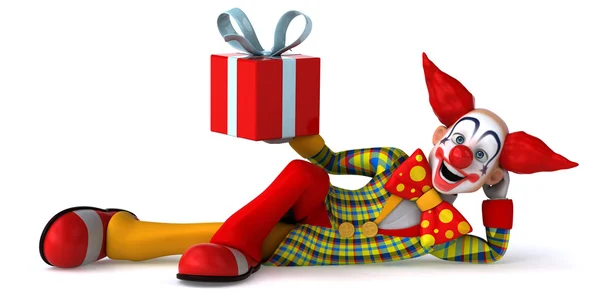 Leuke cartoon clown — Stockfoto