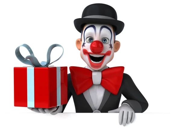 Leuke cartoon clown — Stockfoto