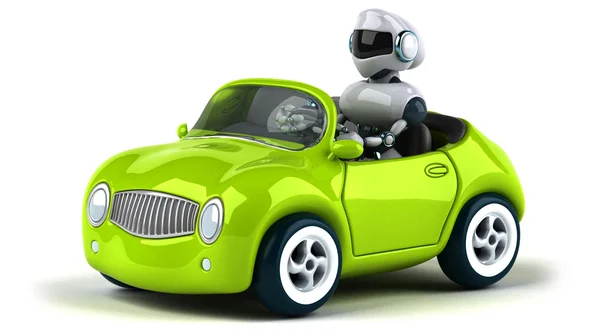 Cartone animato Robot e auto — Foto Stock
