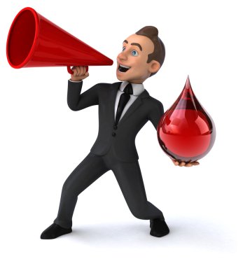 Eğlenceli karikatür işadamı