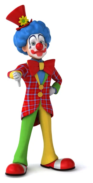 Divertente clown cartone animato — Foto Stock