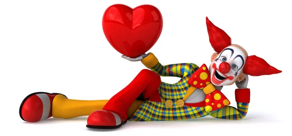 Leuke cartoon clown — Stockfoto