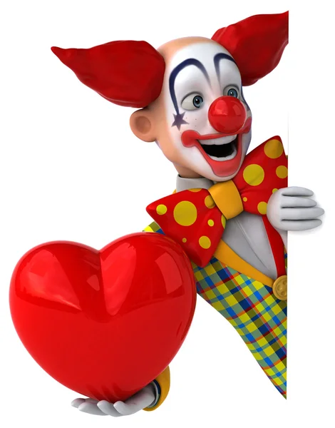 Roliga tecknade clown — Stockfoto