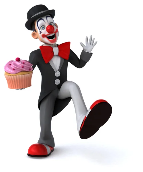 Leuke cartoon clown — Stockfoto