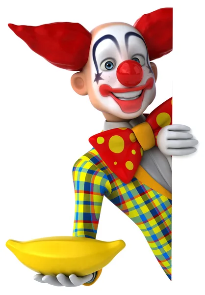 Leuke cartoon clown — Stockfoto