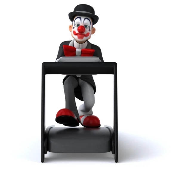 Весело мультфильм клоун, изолированные на белом фоне — стокове фото