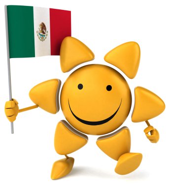 Güneş bayrak ile eğlenceli