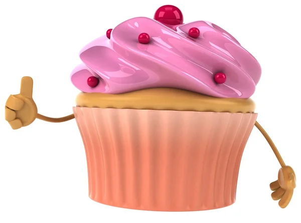 Divertente cartone animato Cupcake — Foto Stock