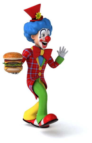 Leuke cartoon clown — Stockfoto